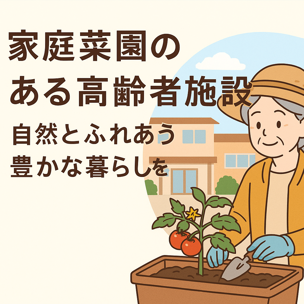🍅 家庭菜園のある高齢者施設で、自然とふれあう豊かな暮らしを